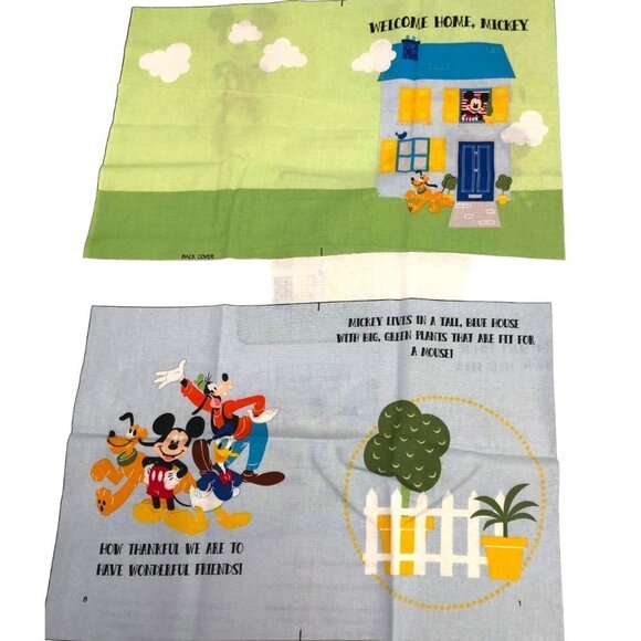 Disney Welcome Home Mickey Soft Book Fabric Panel Donald Pluto Springs Creative - Picture 2 of 6